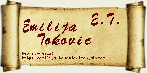 Emilija Toković vizit kartica